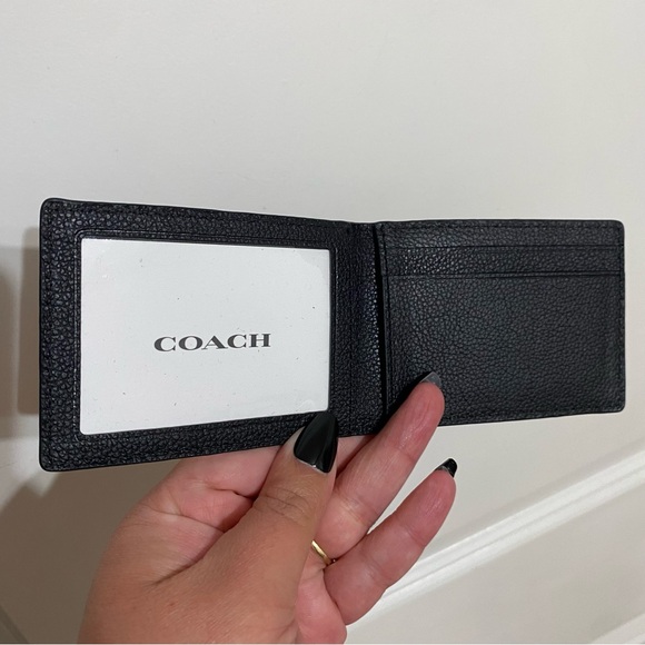 NEW Coach Men's Bifold Wallet Leather Slim Card Insert - Picture 4 of 4